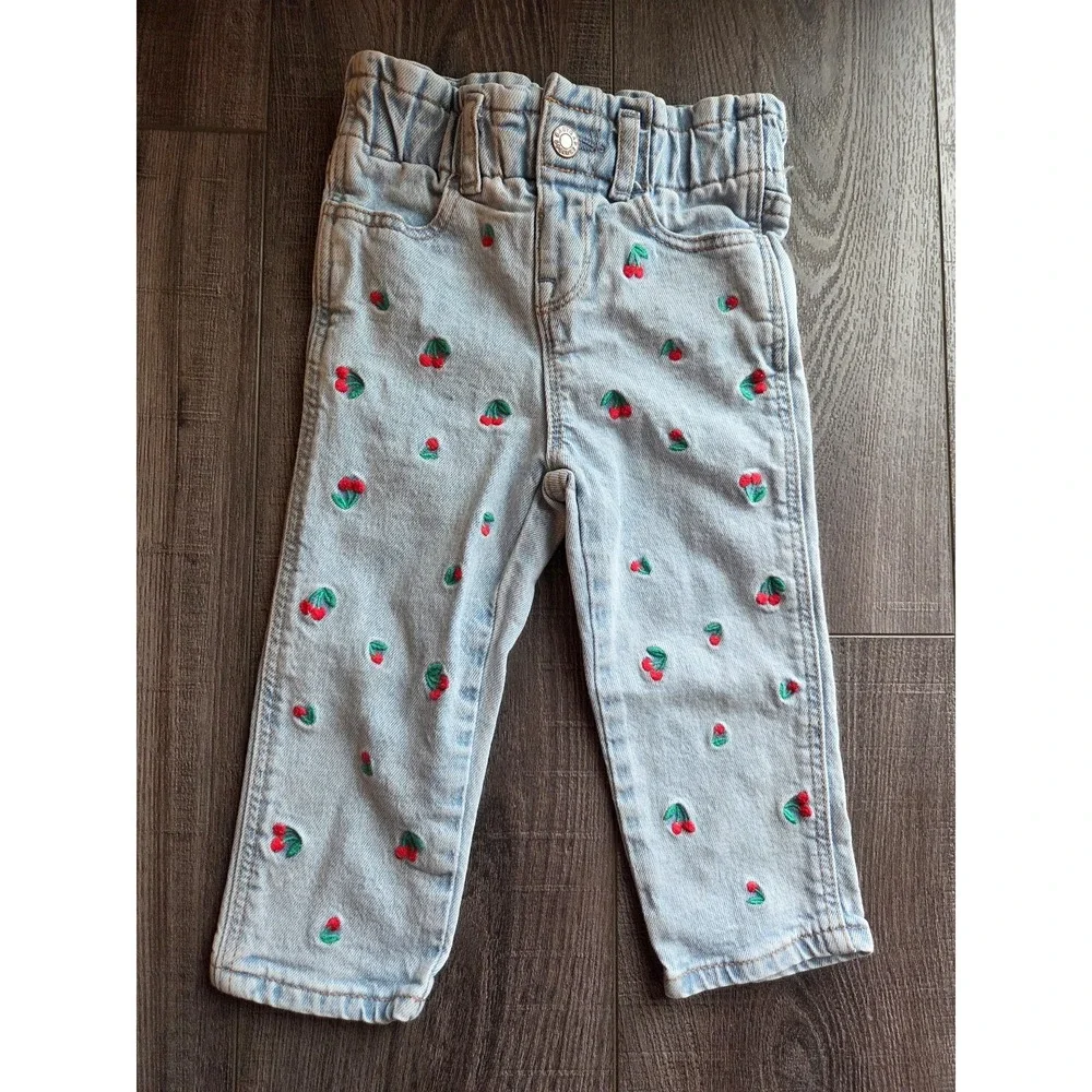 Baby gap jeans size 18-24‎ mos cherry print